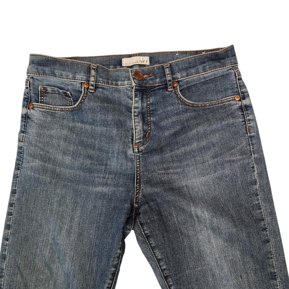 Loft Raw Hem Petite Skinny Crop Jeans 10 - Picture 2 of 10